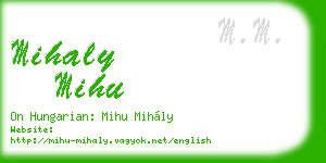 mihaly mihu business card